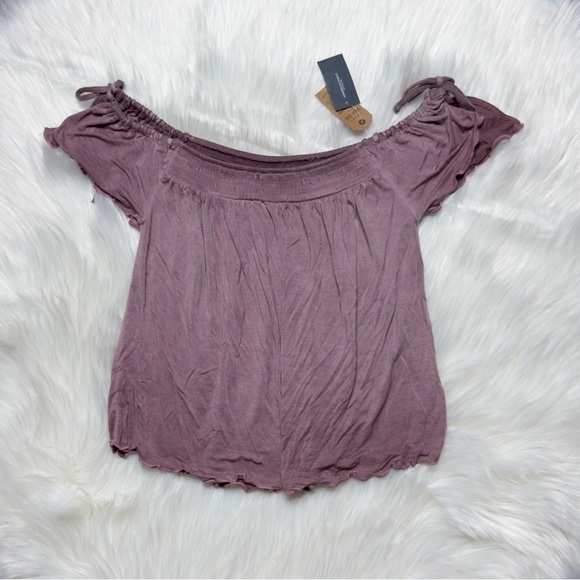 American Eagle Off The Shoulder Cropped Top - Picture 1 of 5